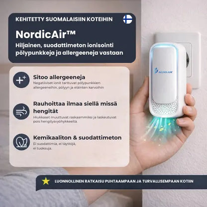 NordicAir® - Pistorasiaan liitettävä ilmanpuhdistin
